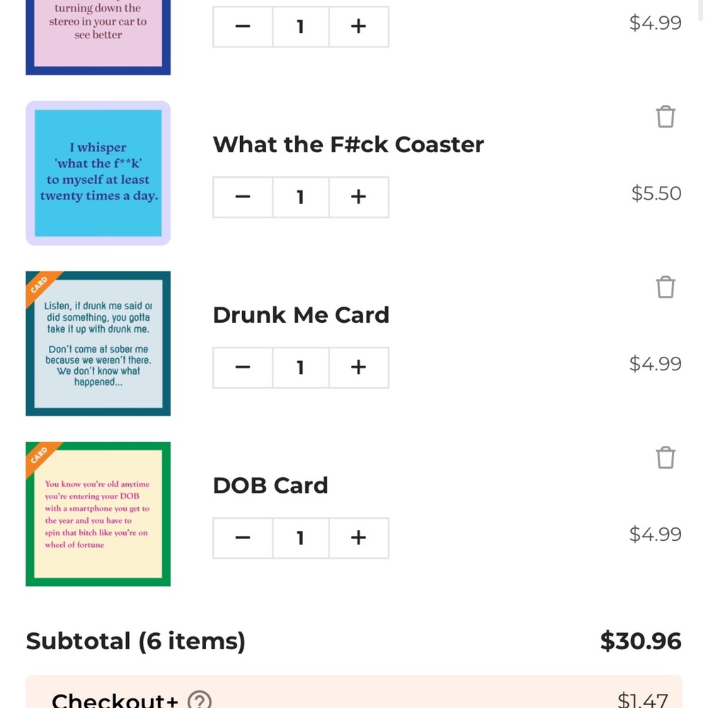 Humorous Quote Coasters Set — Multi-Color Decorative Coasters - Picture 15 of 15